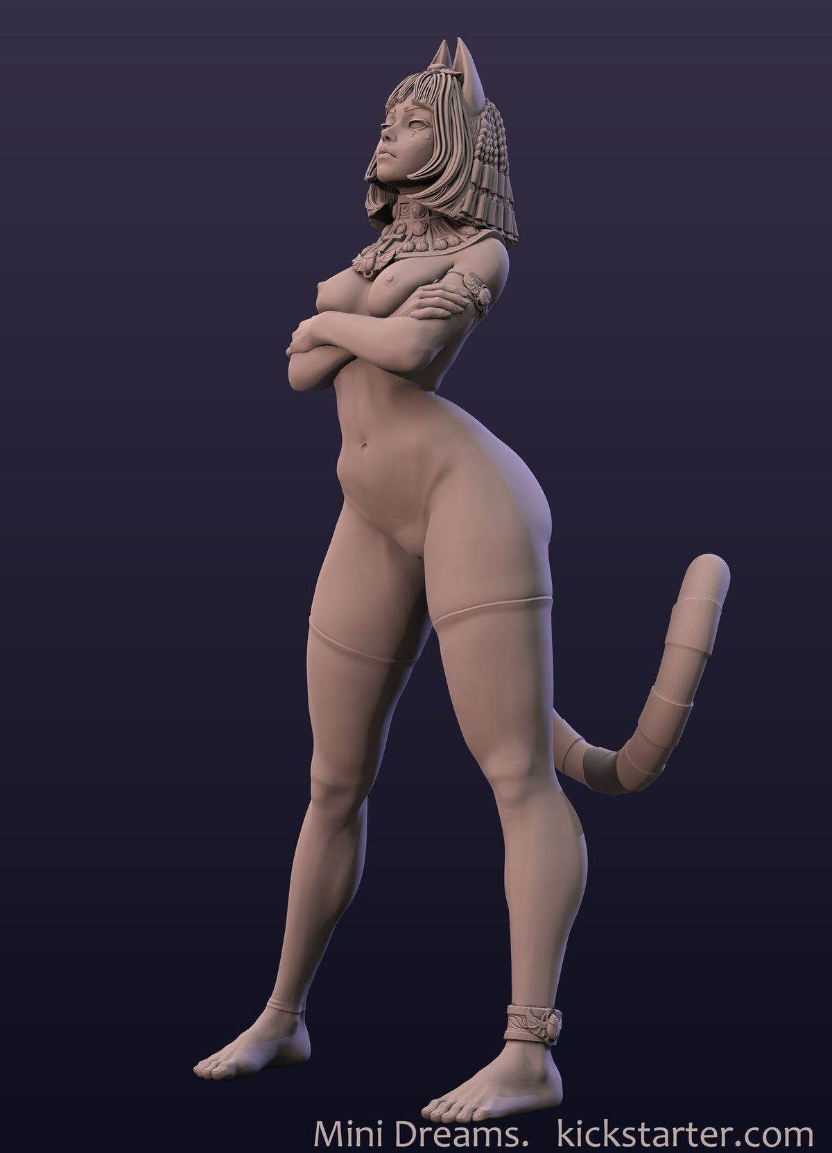 Ankhsu Egyptian Girl resin figure