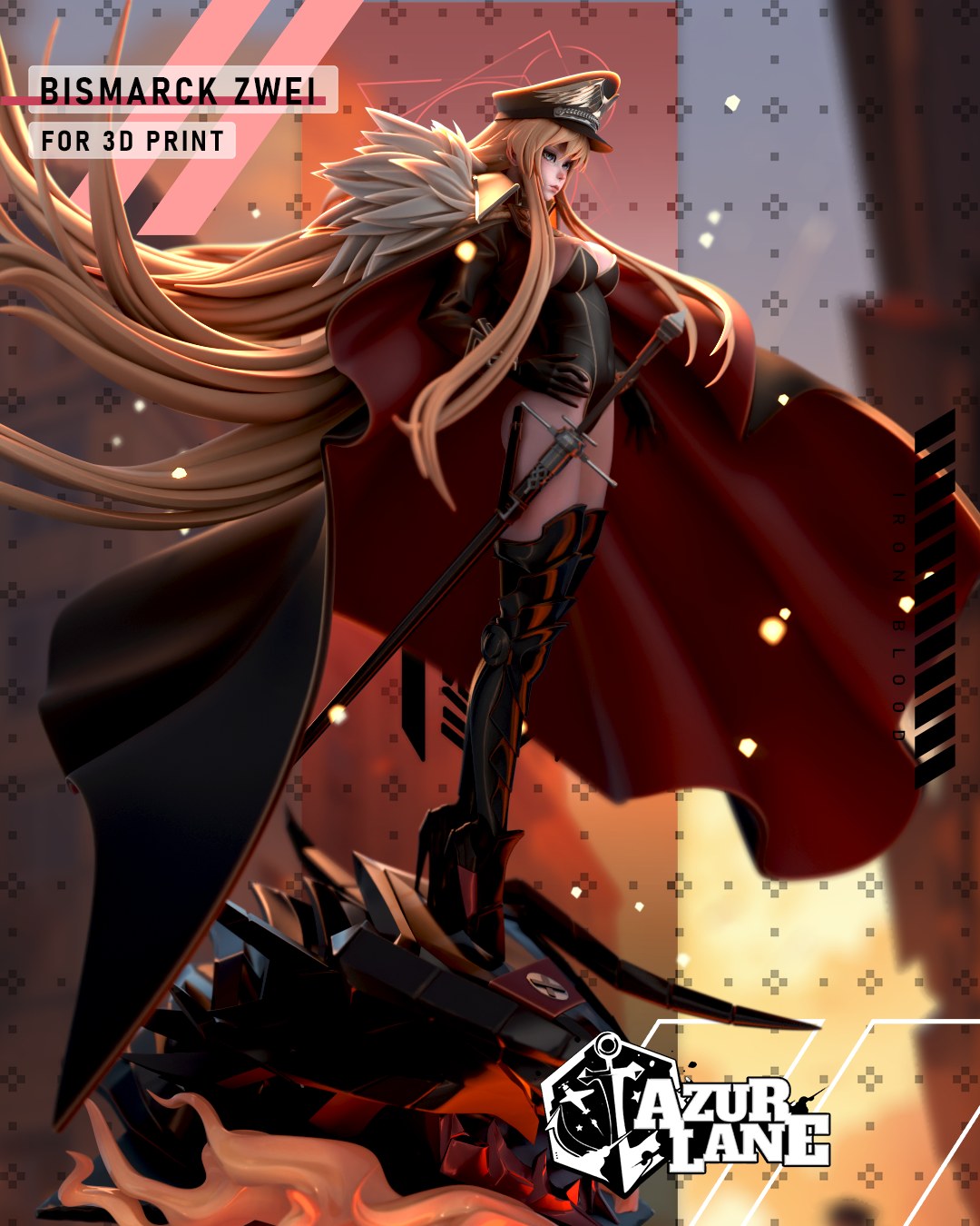 Bismarck resin figure