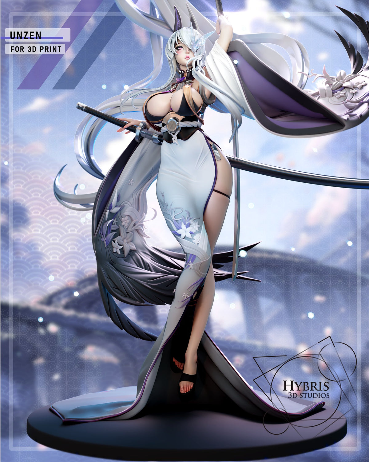 Unzen resin figure
