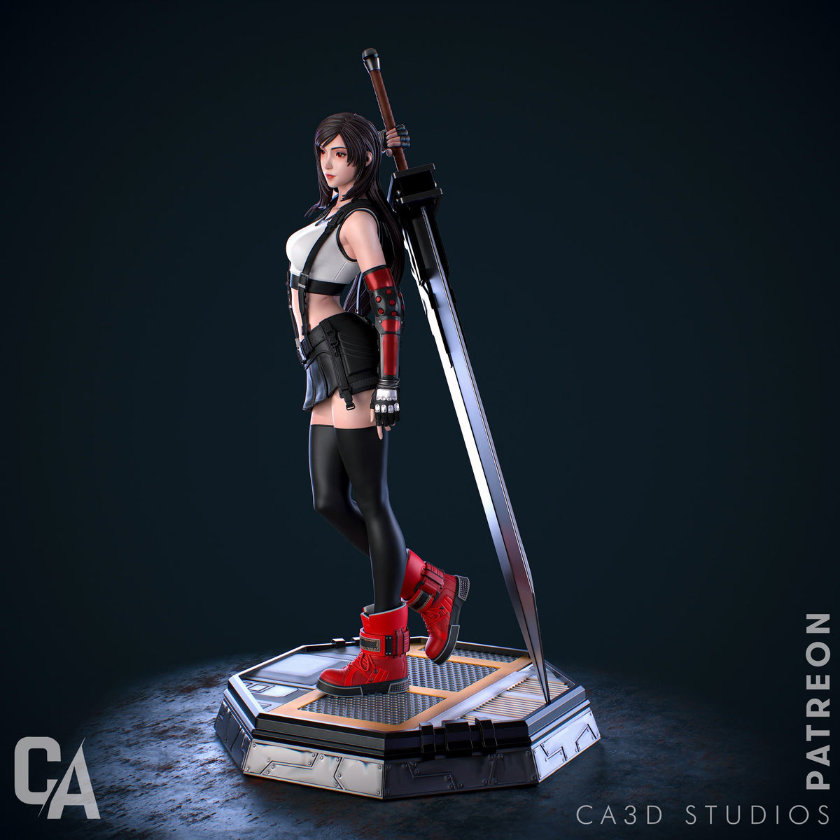 Tifa resin figure
