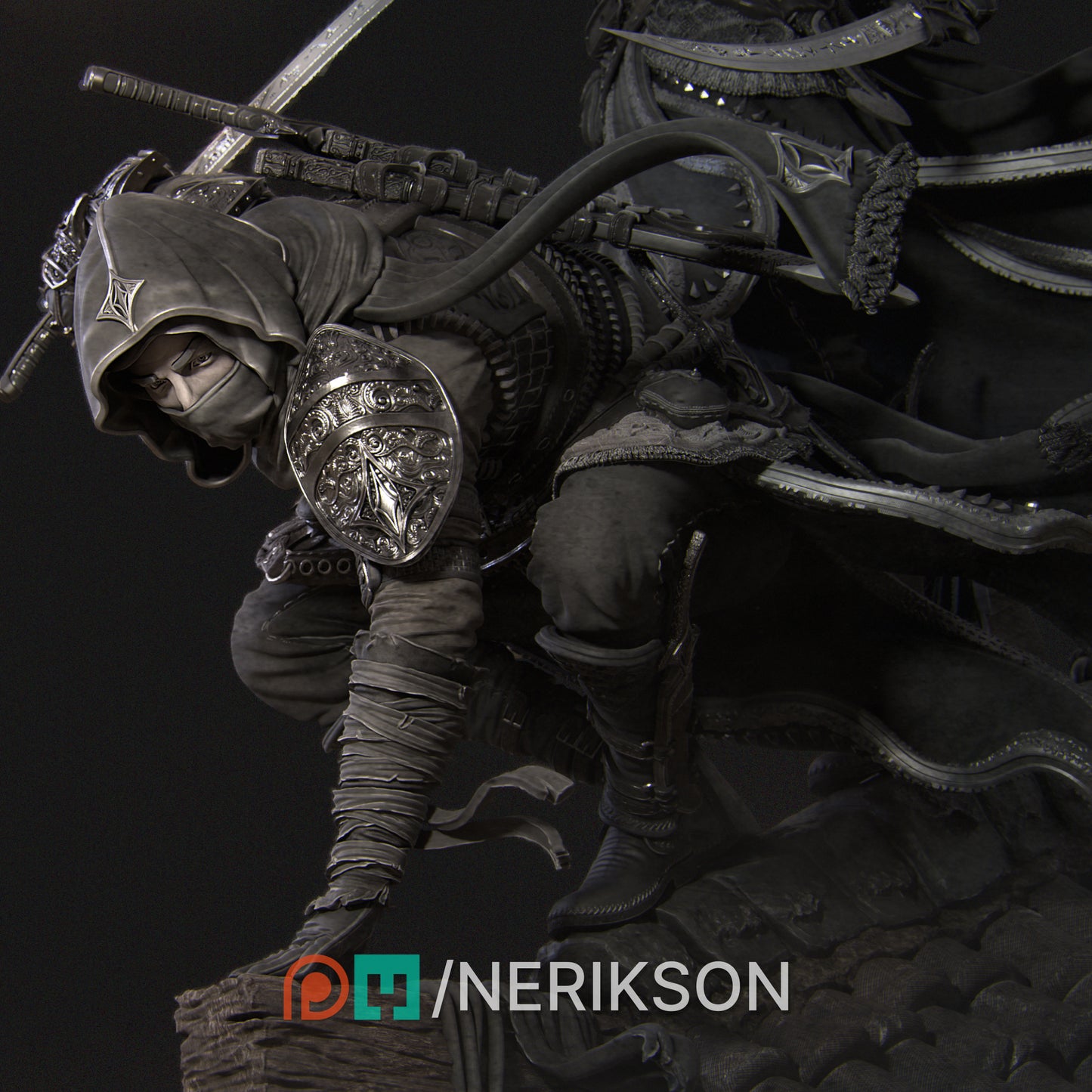 Nasir & Artemisia | 3D Printed Statue | Art Piece | Nerikson | Nerdy Creations