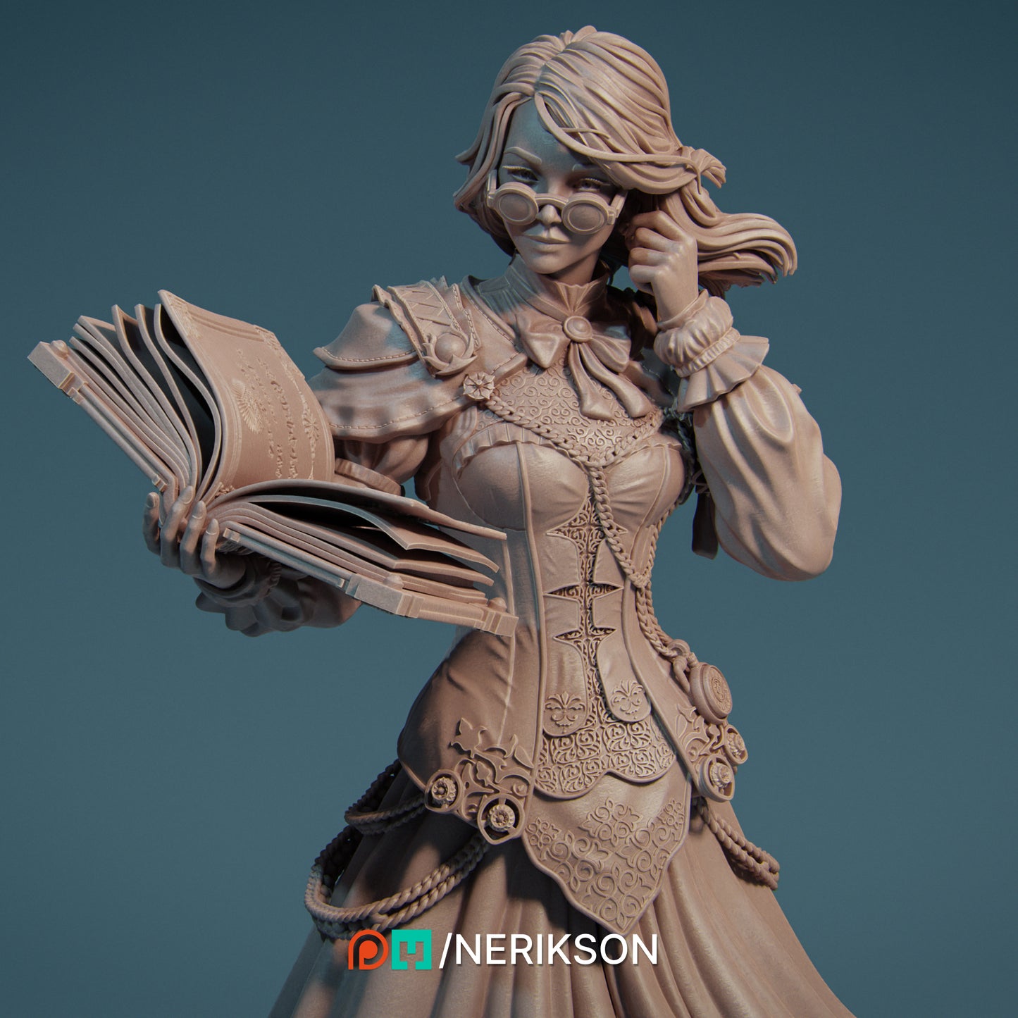 Orinthia the Magical Librarian — Alternate | 140mm | 3D Printed Figure | Art Piece | Nerikson | Nerdy Creations