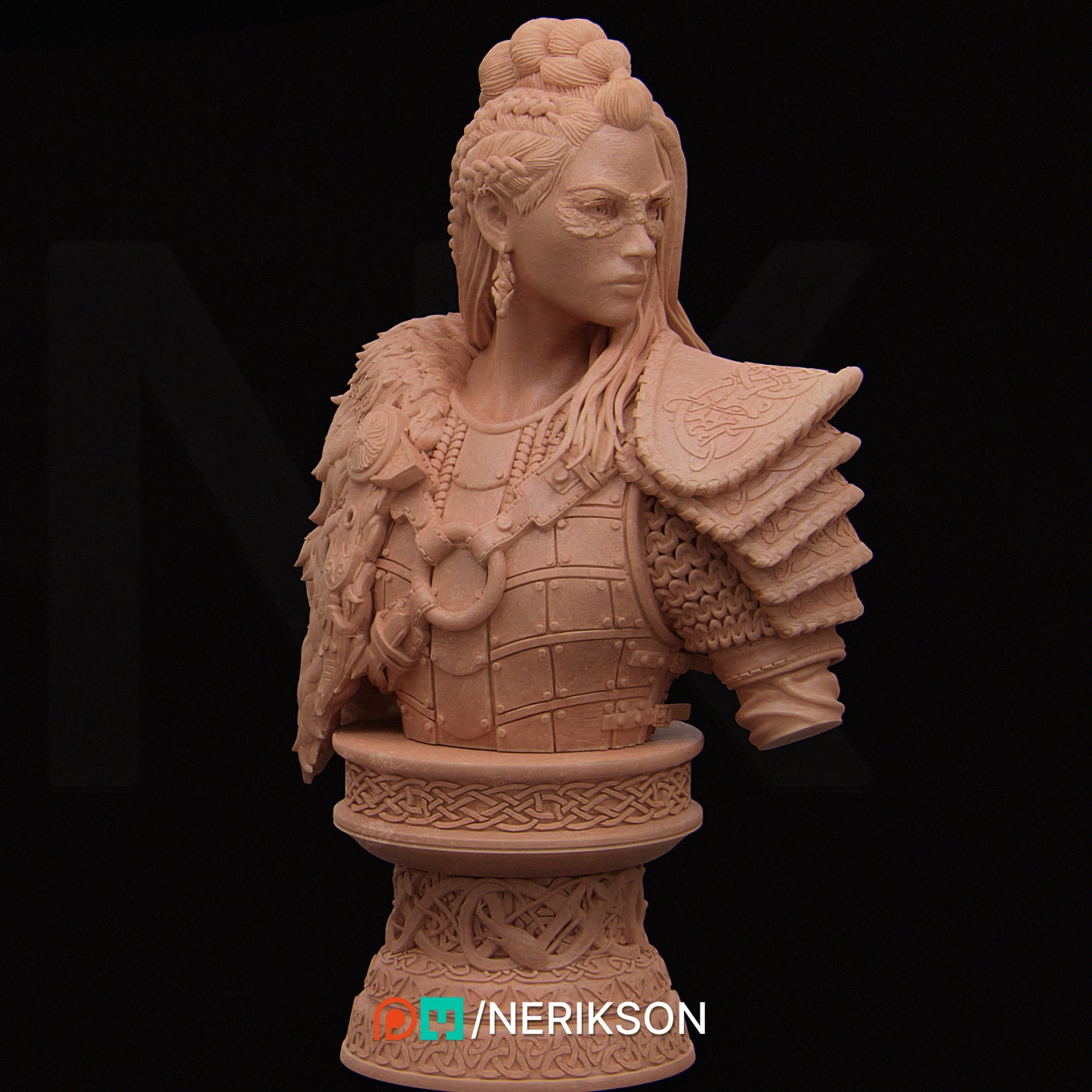 Thyra (plain face) | 140mm | 3D Printed Bust | Art Piece | Nerikson | Nerdy Creations