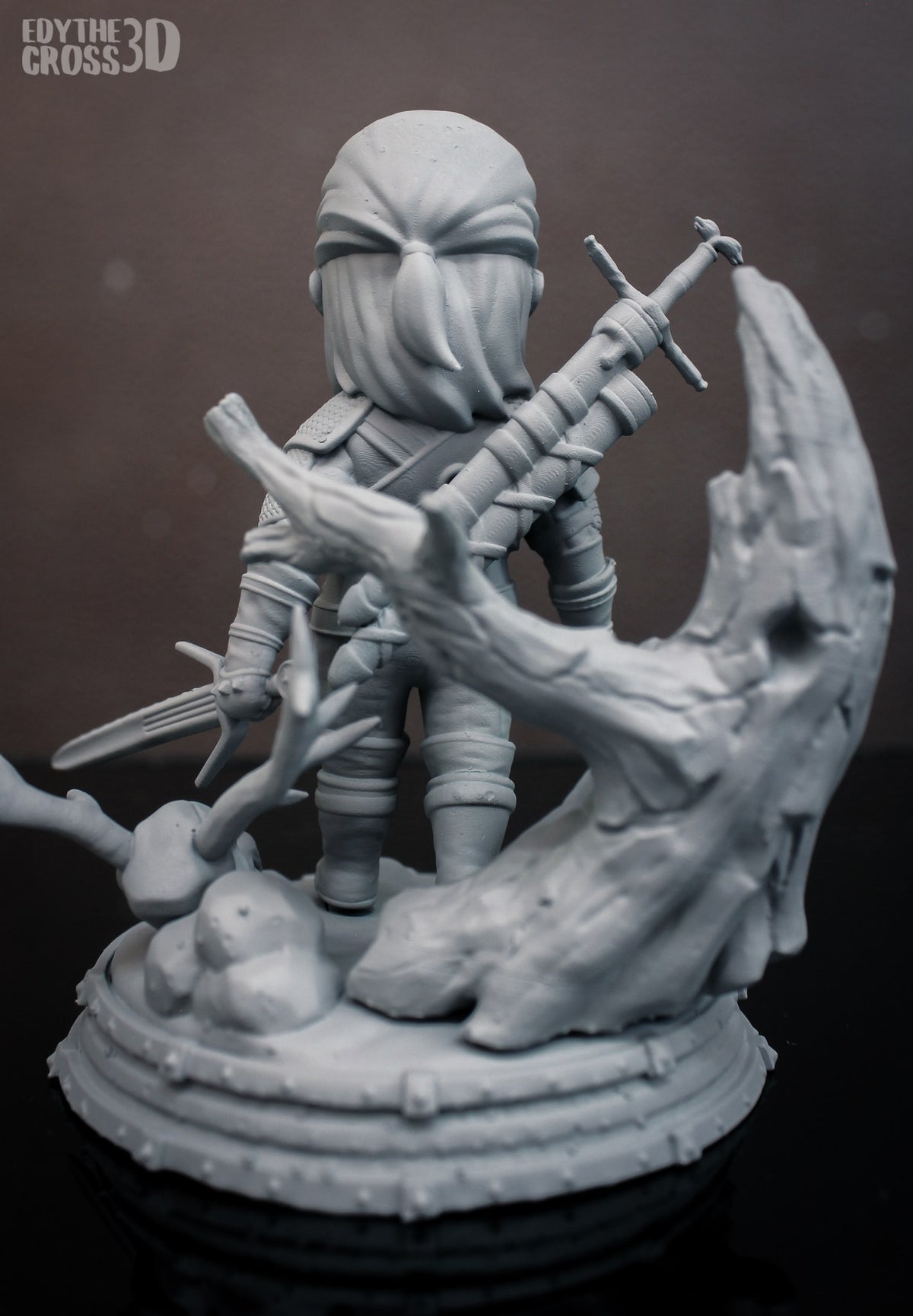 Chibi Geralt resin figure