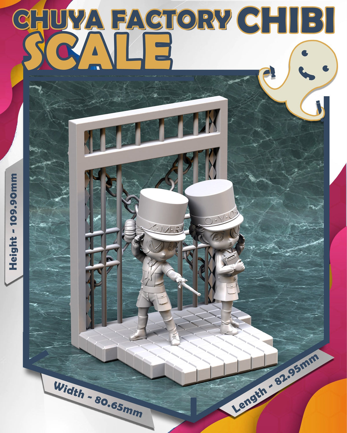 Chibi Justine & Caroline resin figure