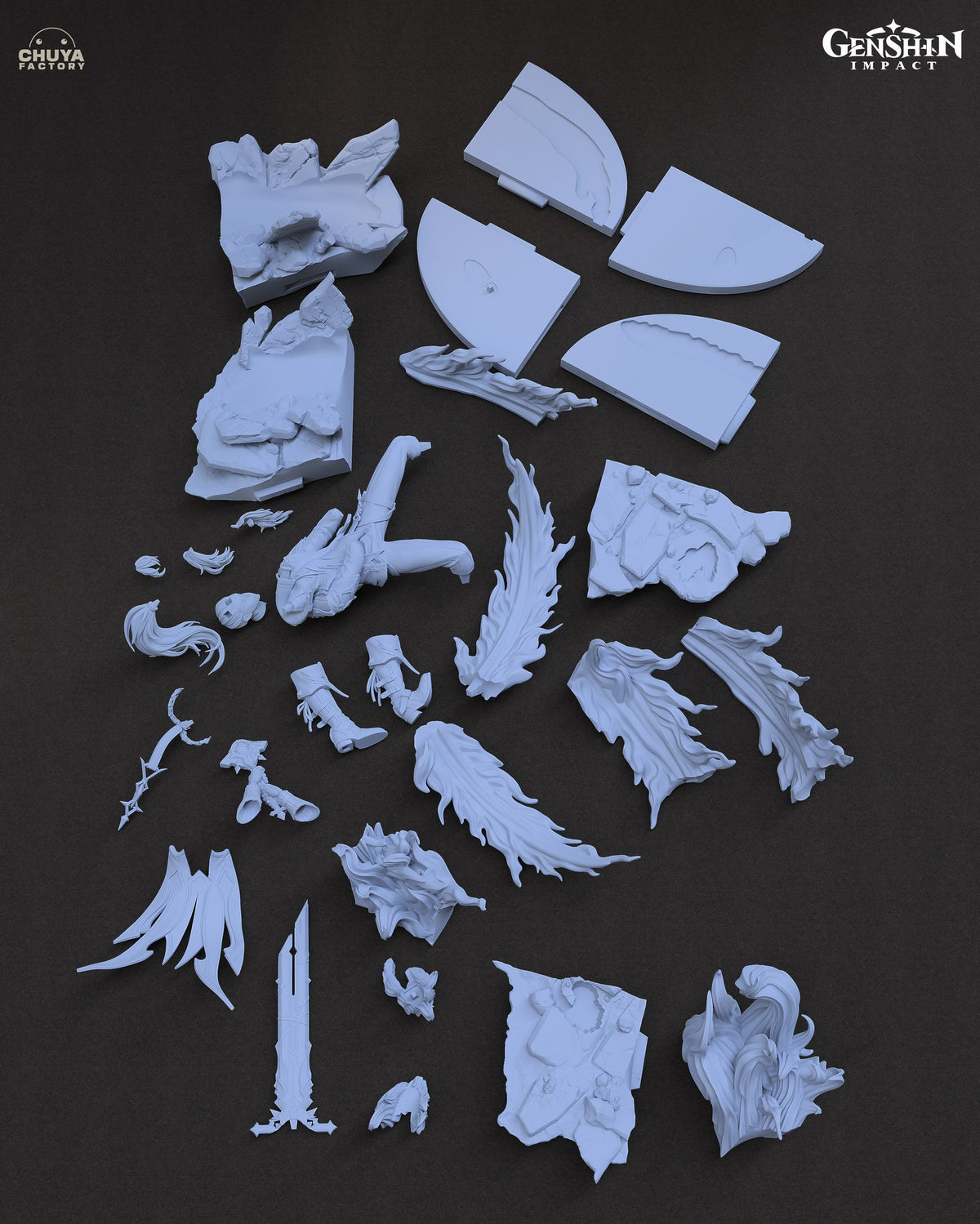 Diluc resin figure