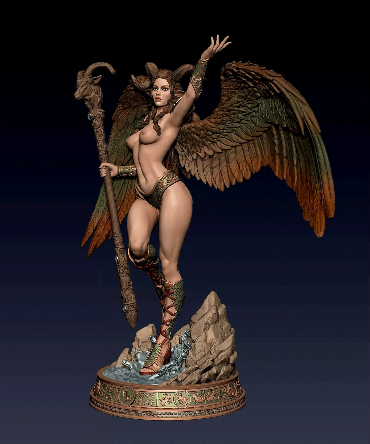 Capricorn resin figure