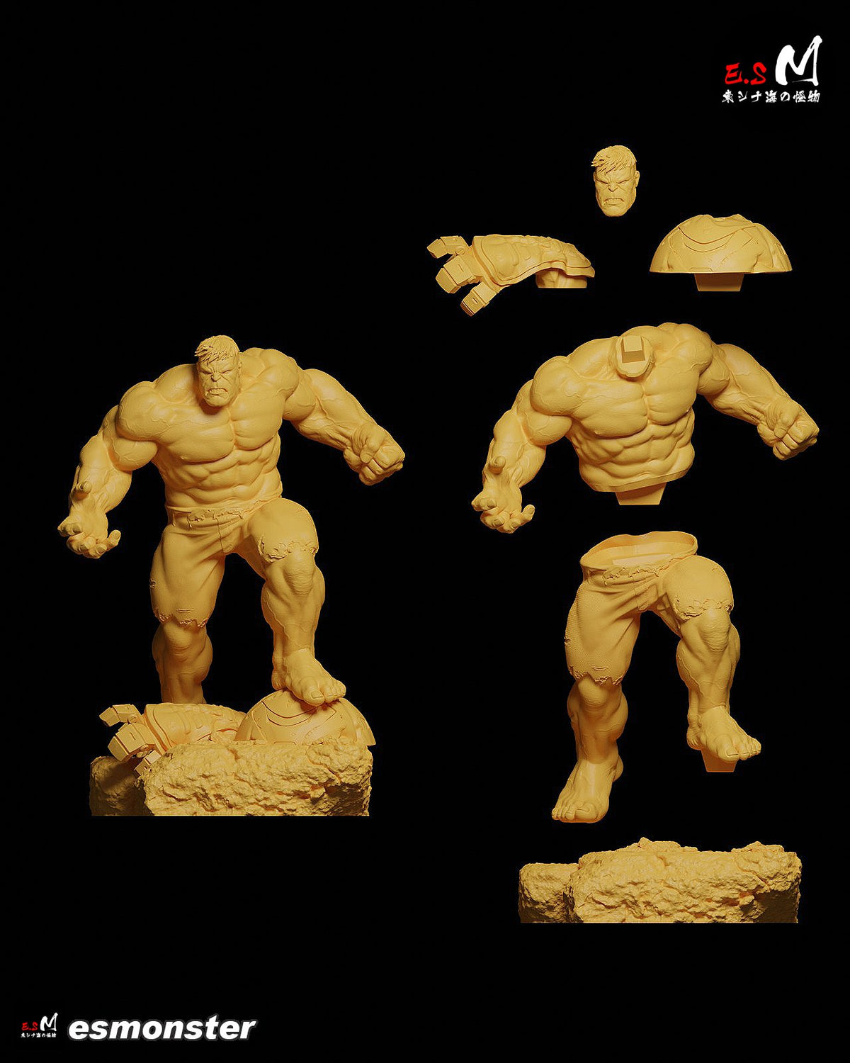 Hulk resin figure