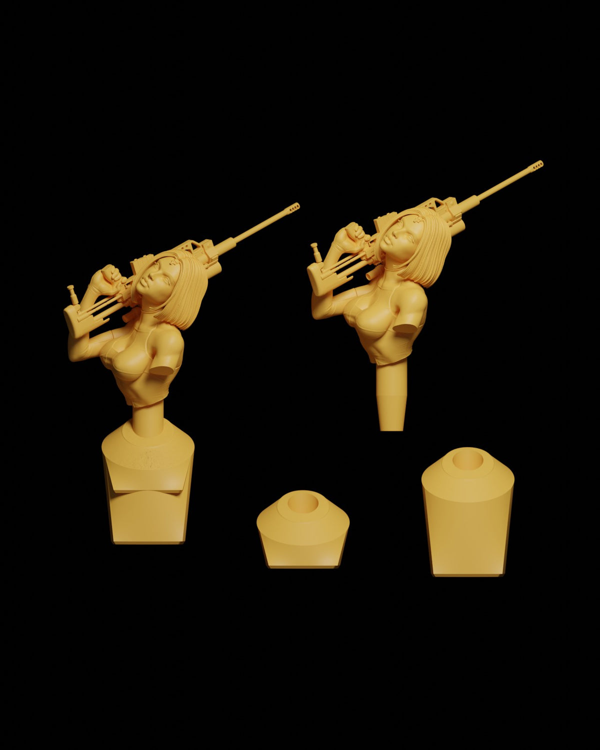 Mystique Base Design 3, Empty-Handed resin figure
