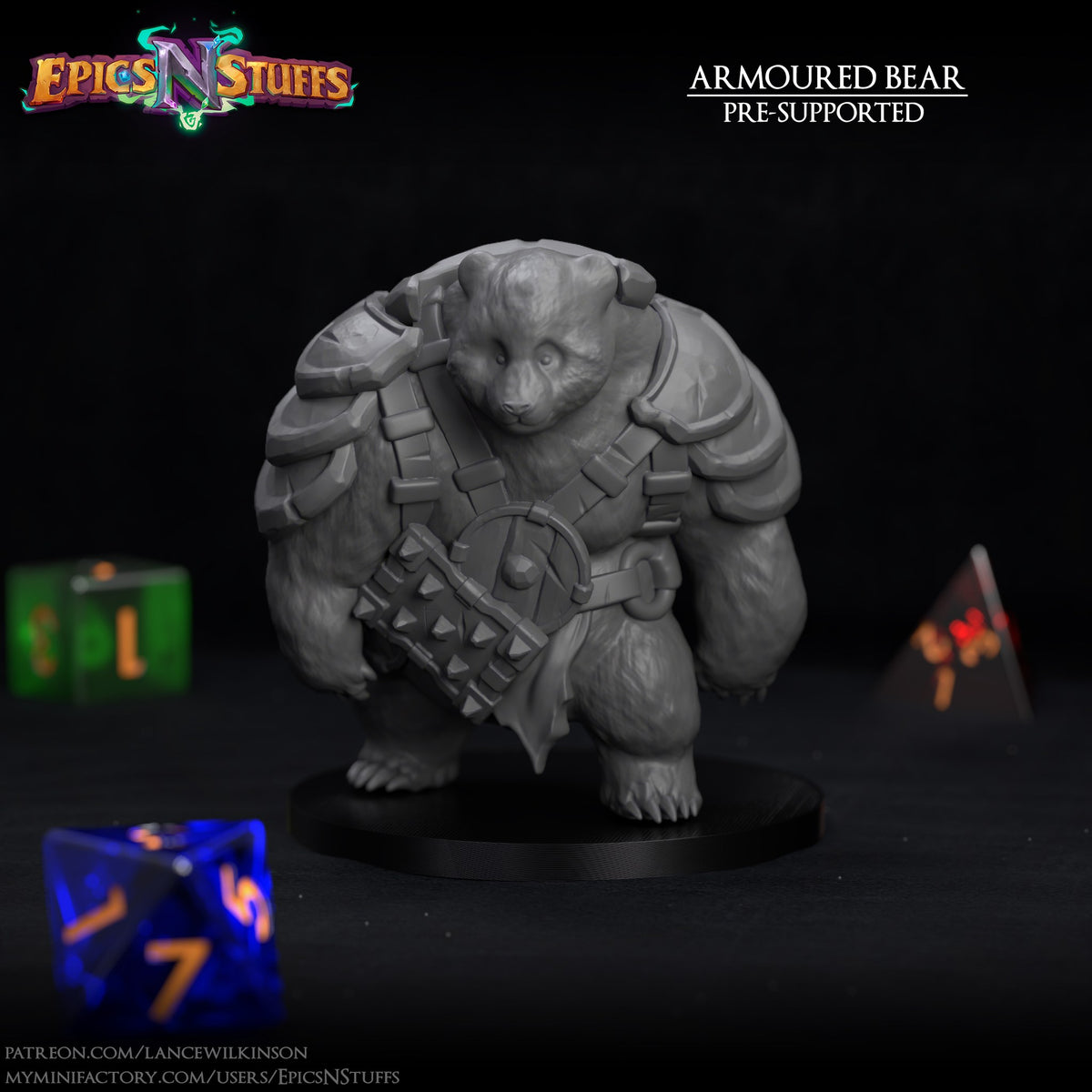 Armoured Bear resin figure