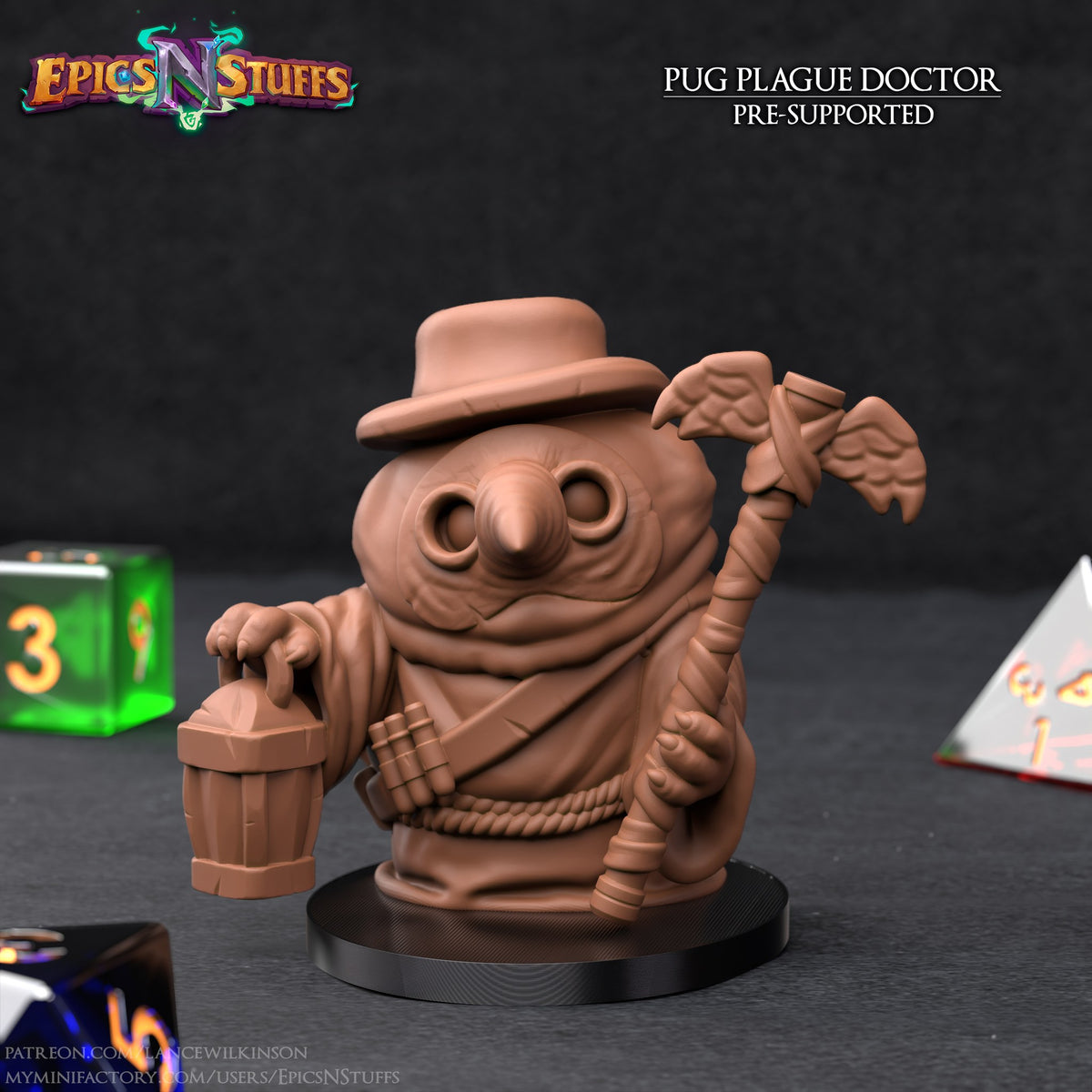 Pugs Set (Barkeep and Plague Doctor) resin figure