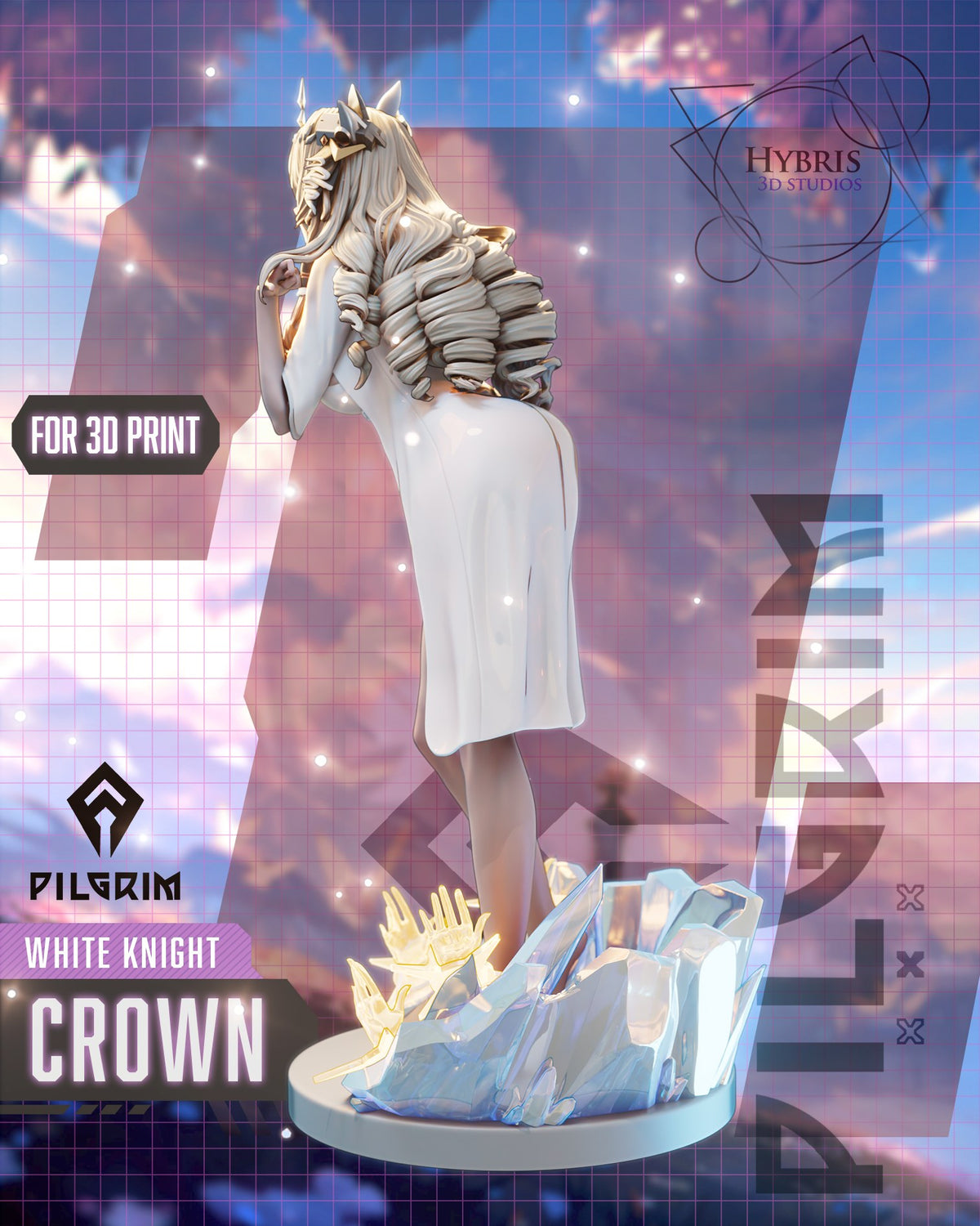 Crown resin figure