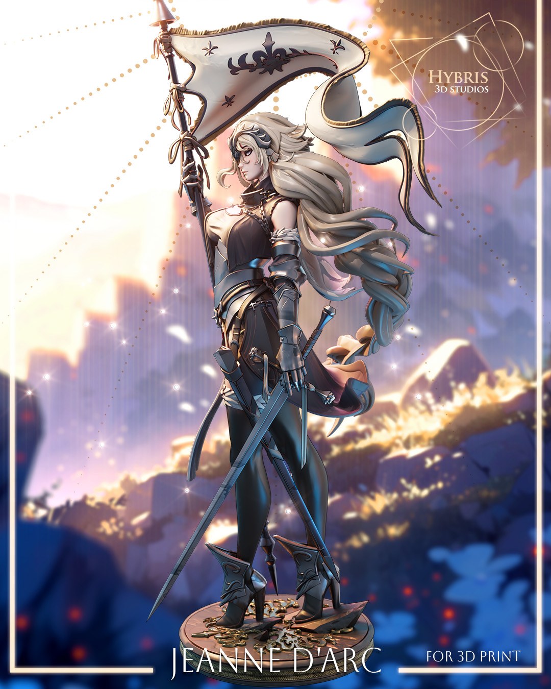 Jeanne d'Arc resin figure