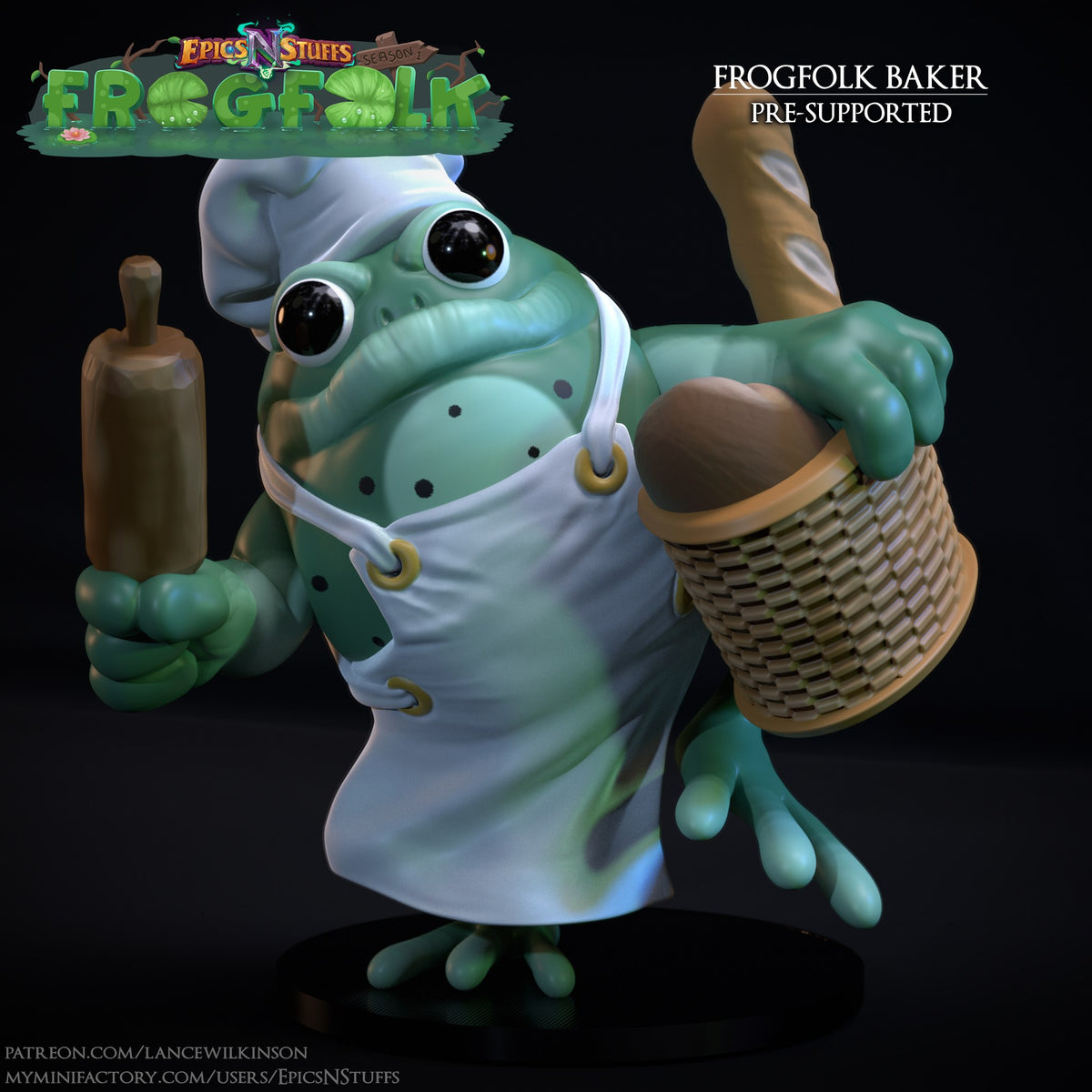 Frogfolk Baker resin figure