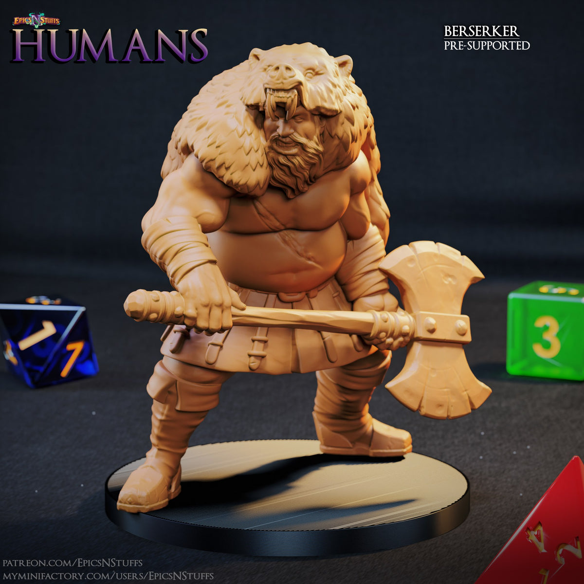 Human Berserker resin figure