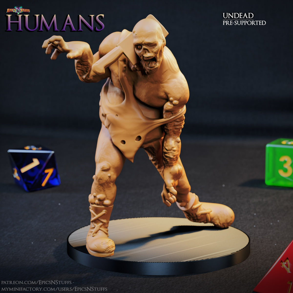 Human Undead resin figure