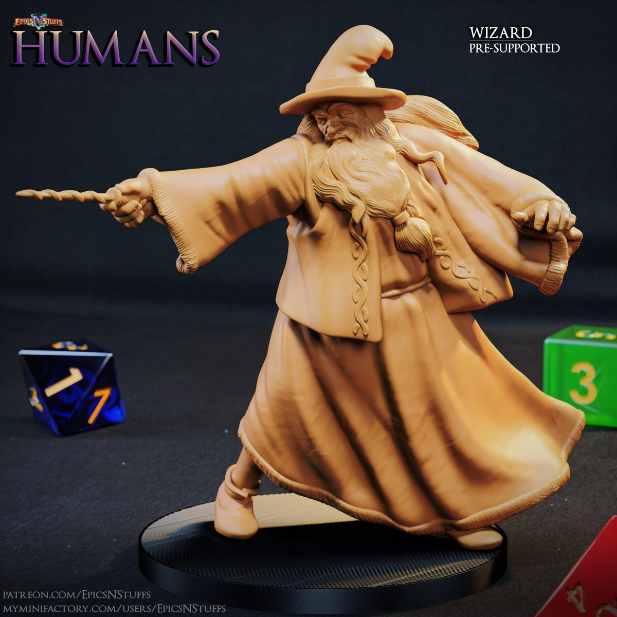 Human Wizard resin figure