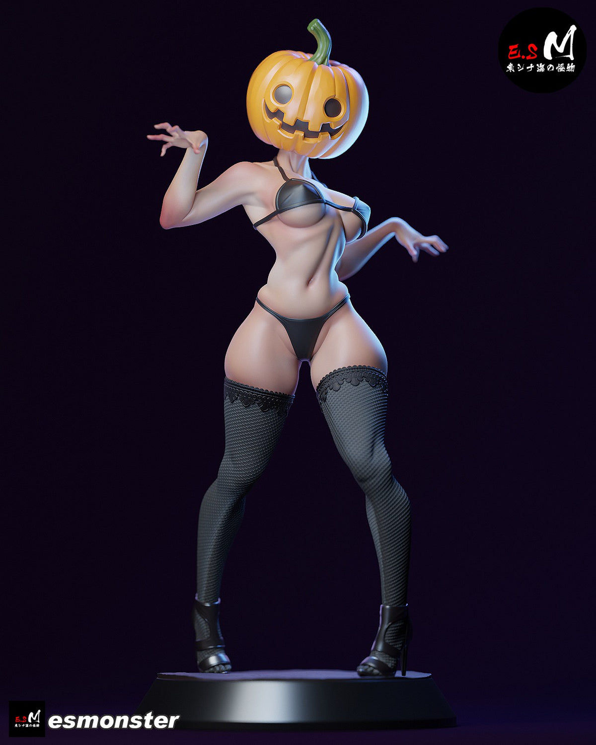 Lady Pumpkin resin figure
