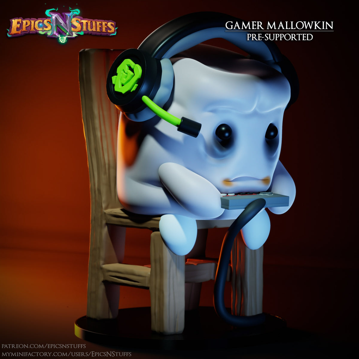 Mallowkin Gamer resin figure