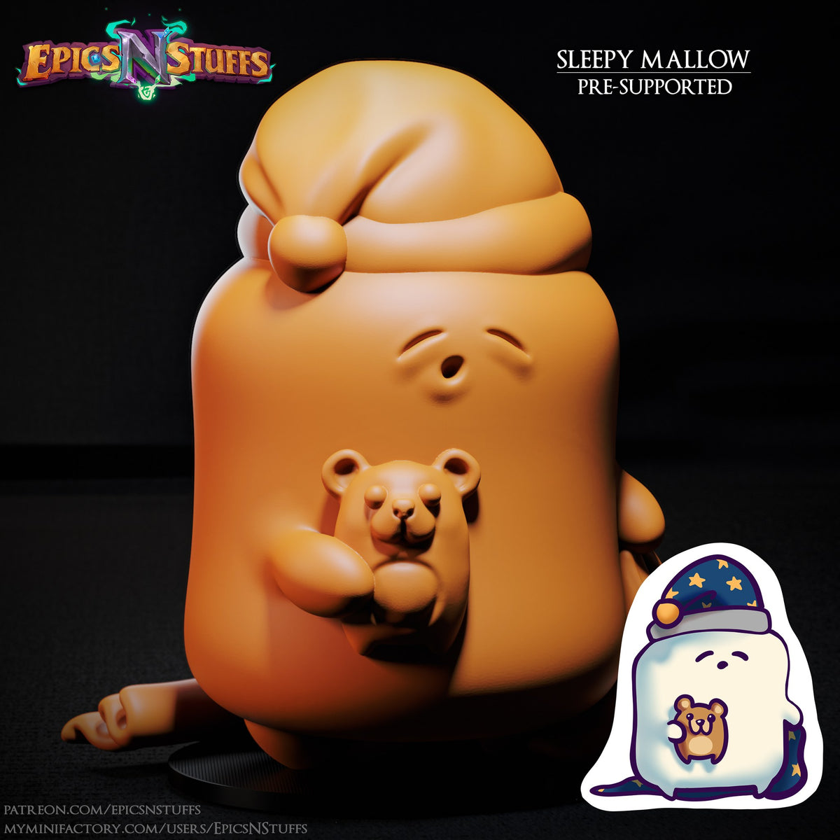Sleepy Mallow resin figure