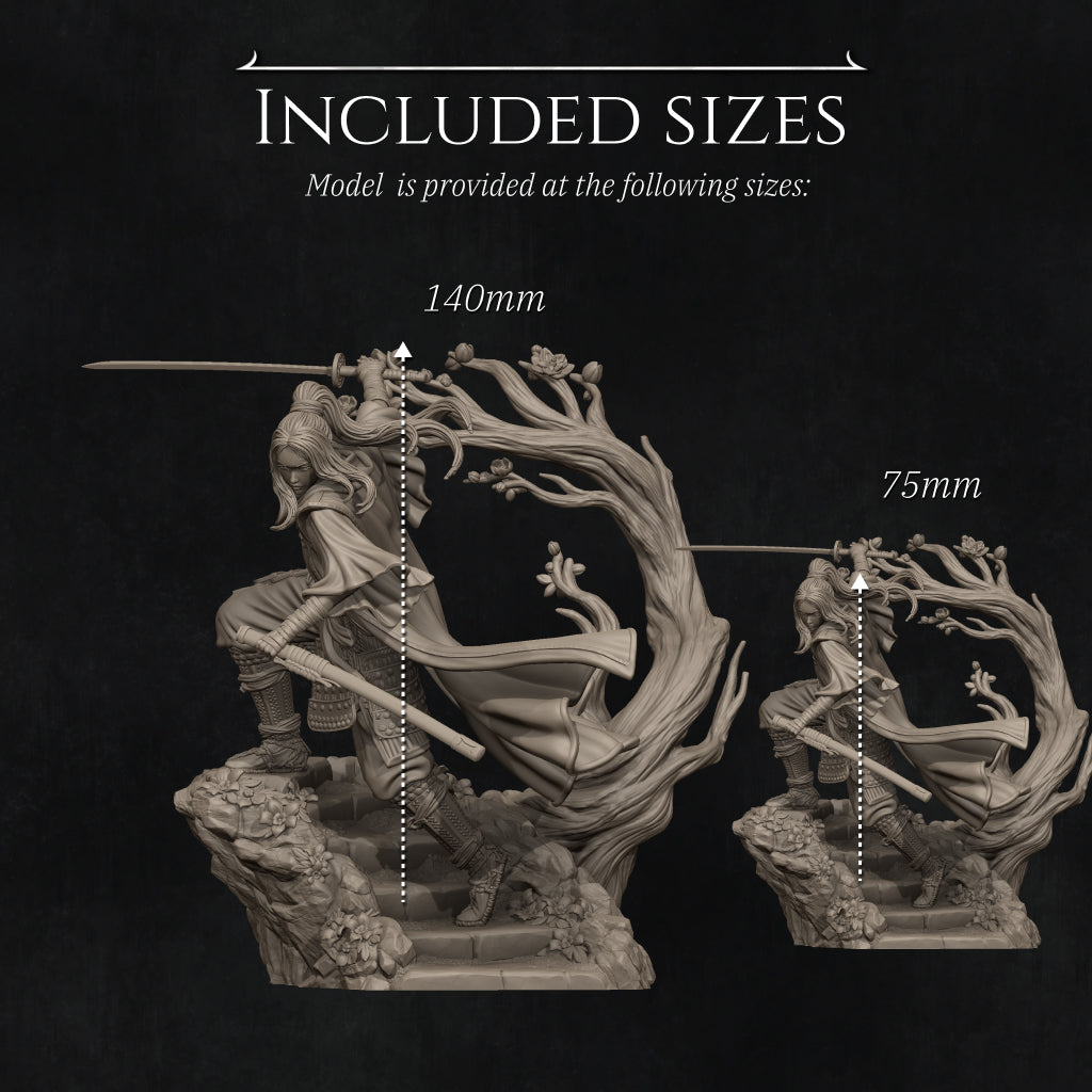 Michiko Kawata | 32mm–140mm | 3D Printed Figure | Art Piece | Nerikson | Nerdy Creations
