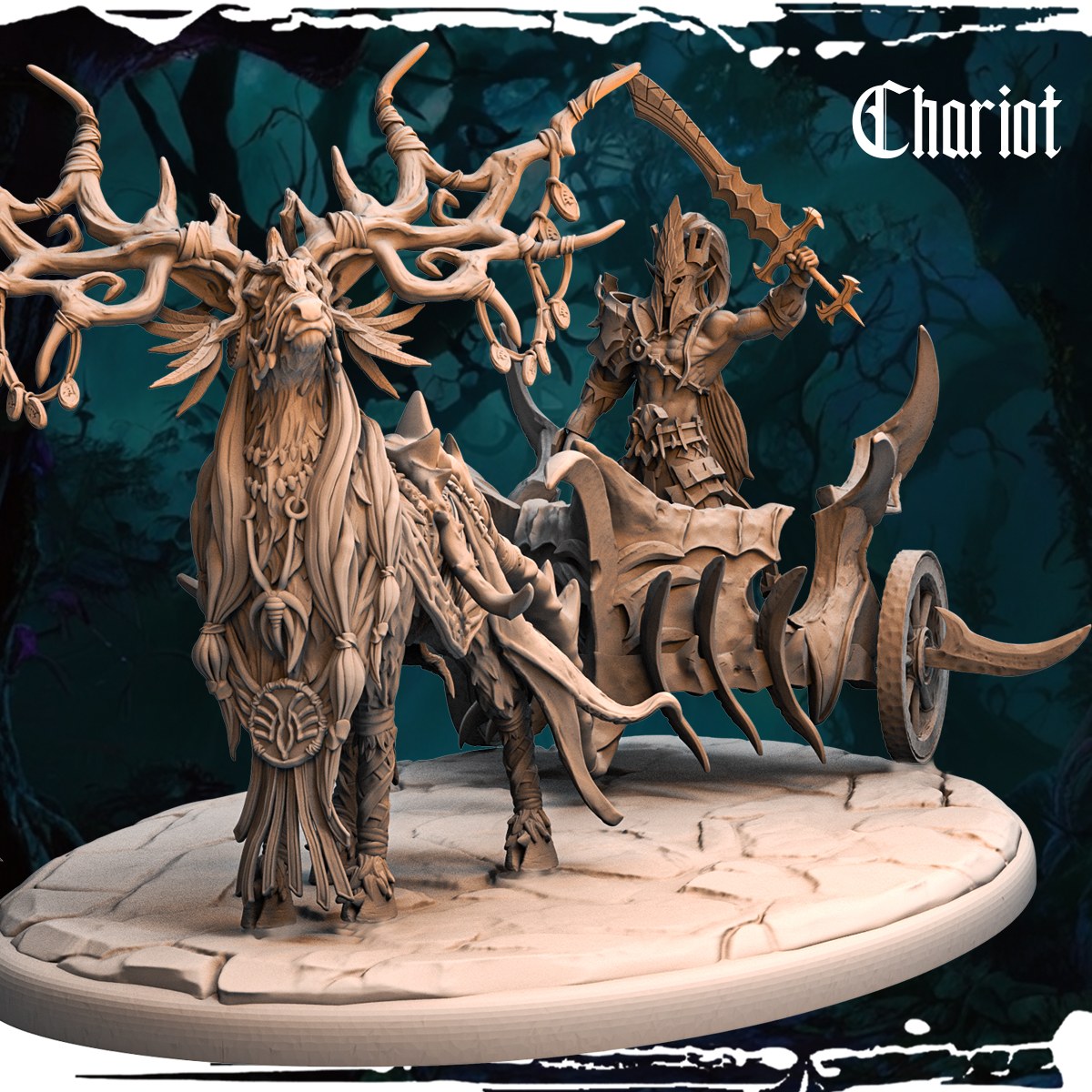 Chariot resin figure