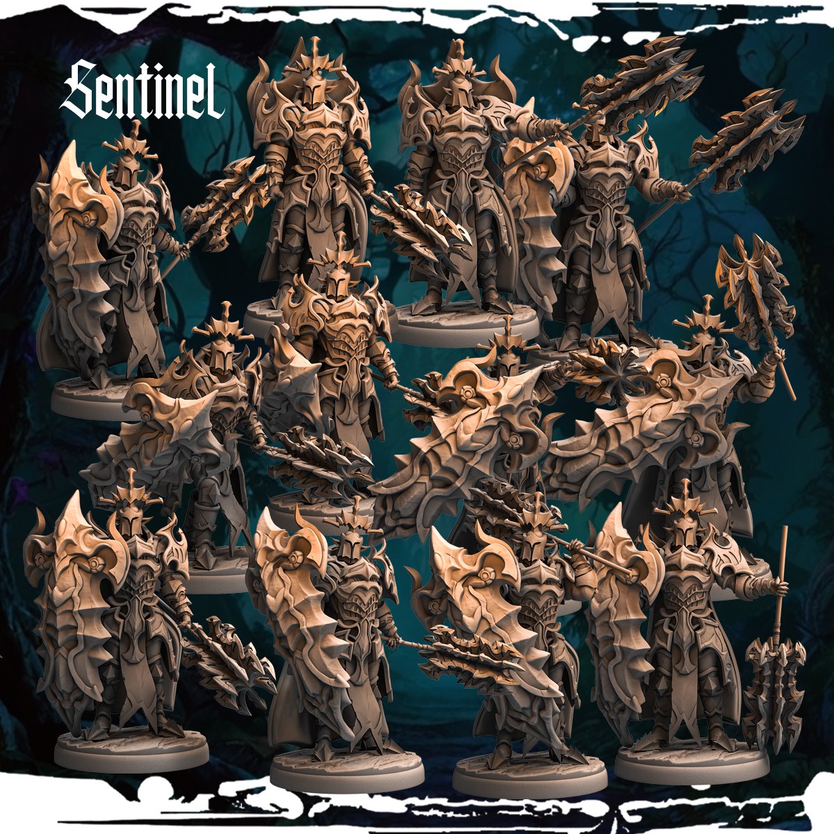 Dark Elf Sentinels (12 Poses) resin figure