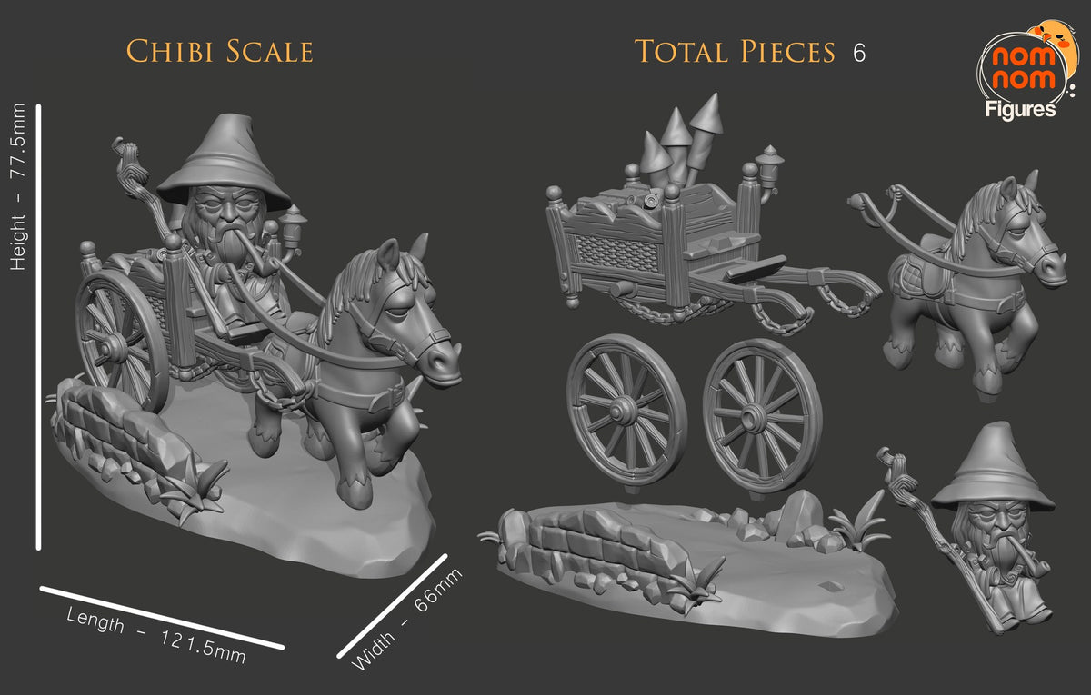 Chibi Gandalf resin figure