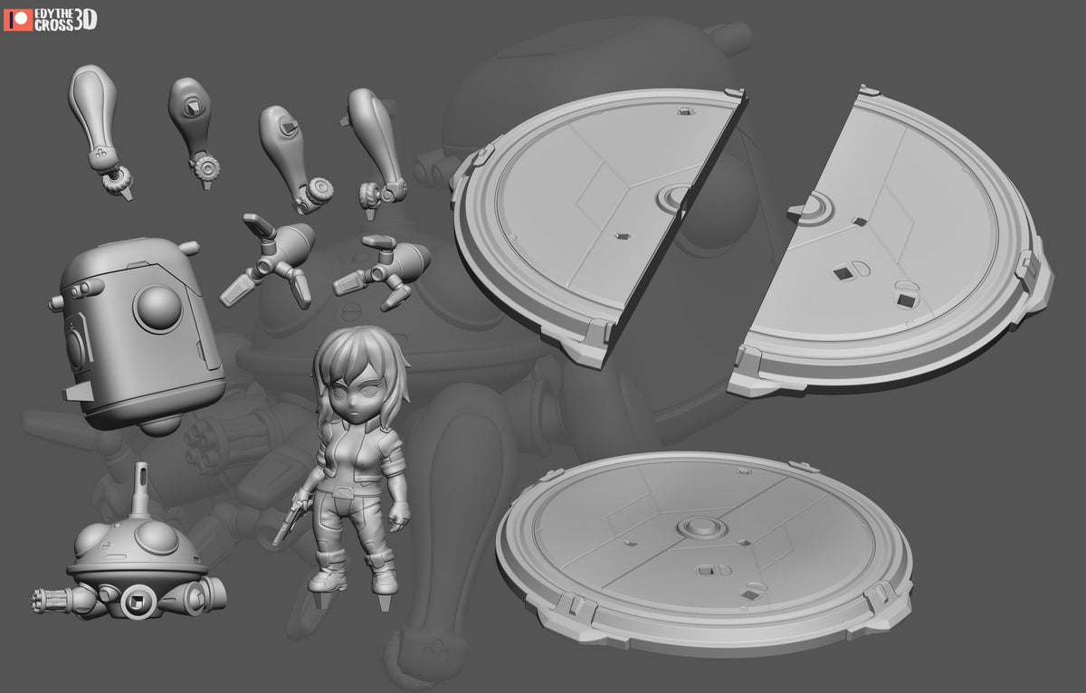 Chibi Motoko Kusanagi resin figure