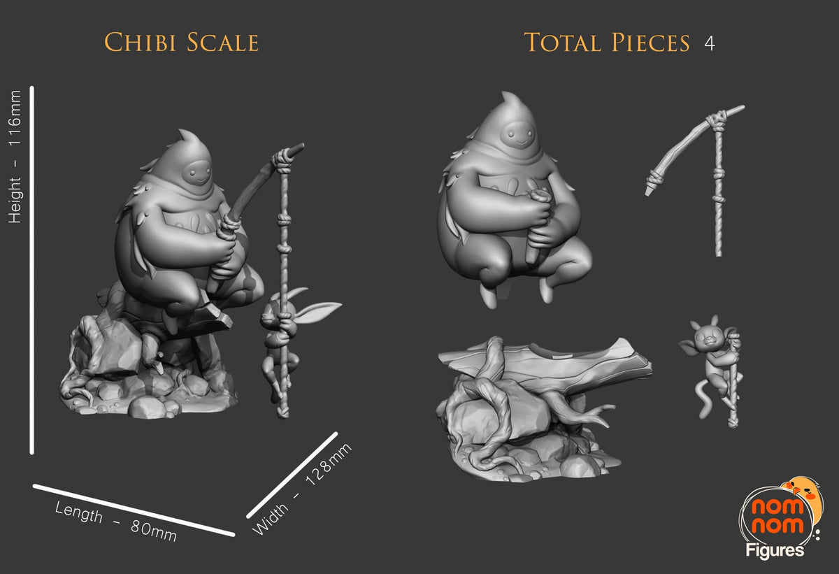 Chibi Ori and Naru resin figure