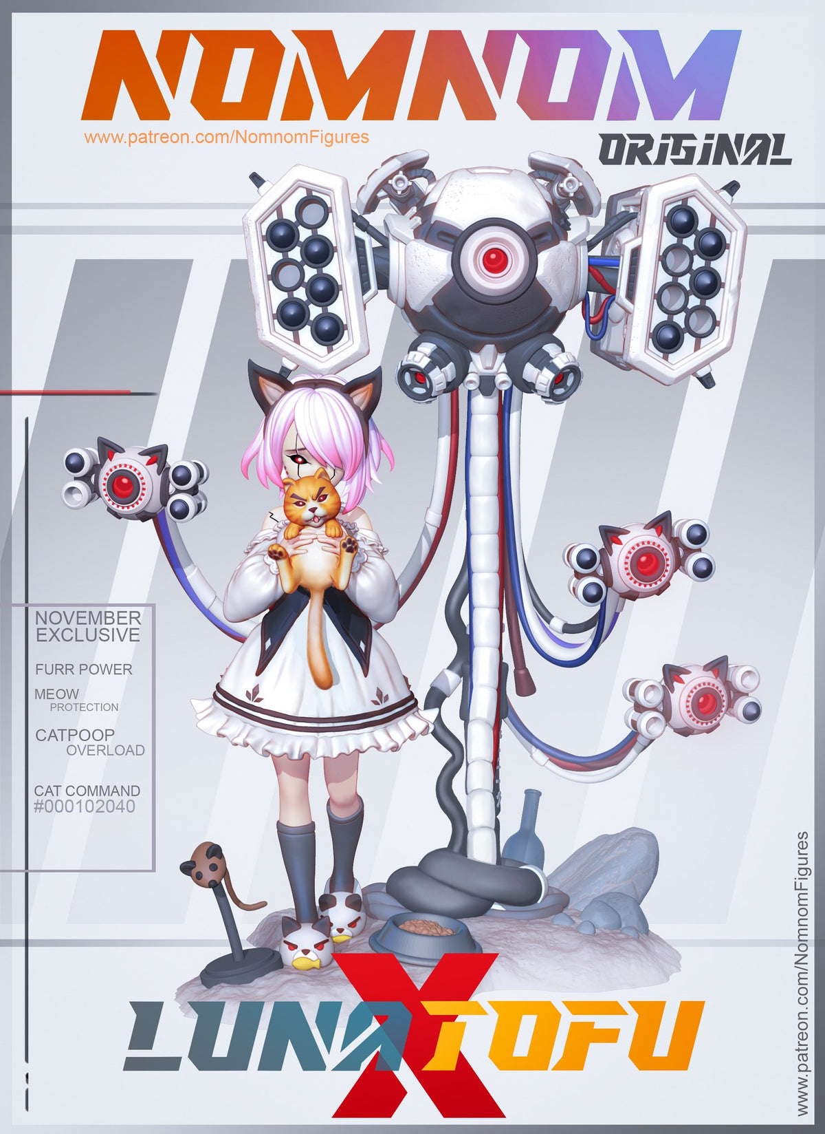 Luna and Tofu resin figure
