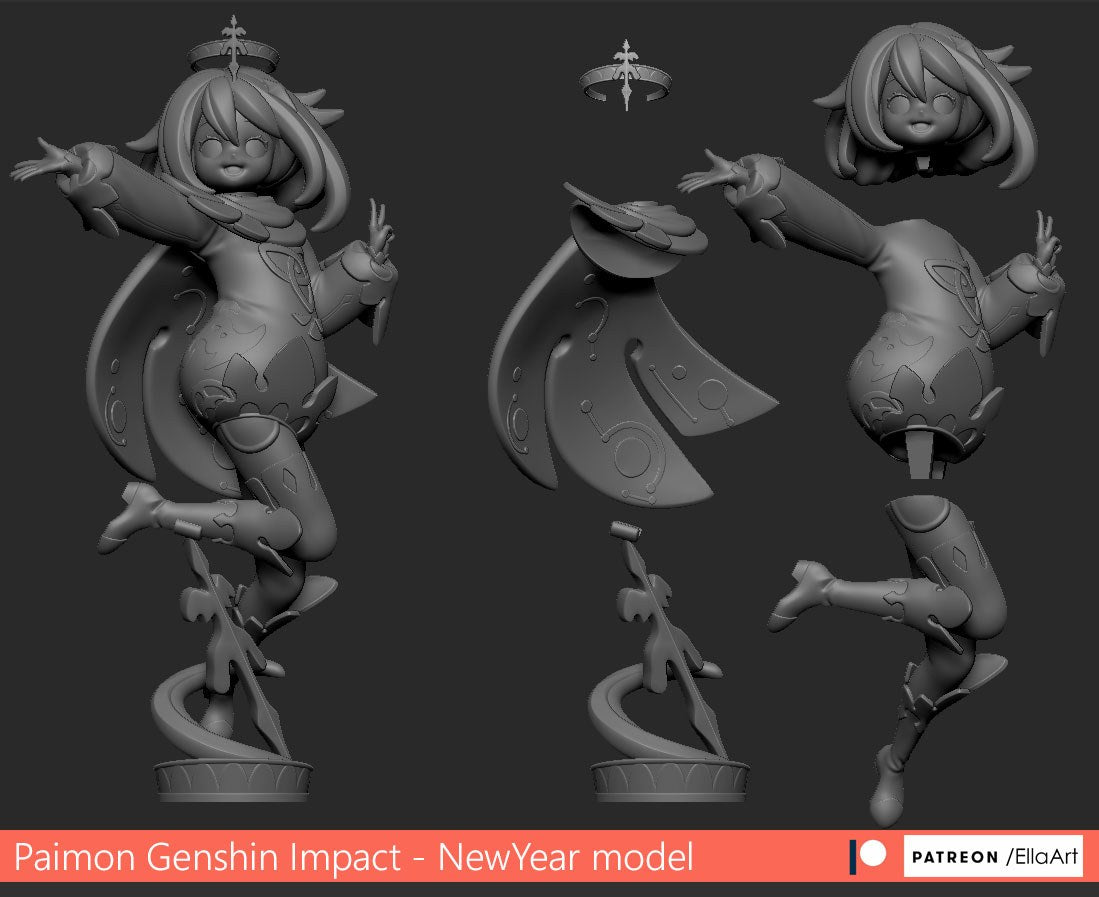 Paimon resin figure
