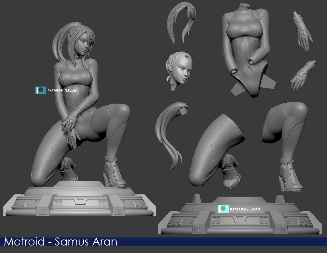Samus Aran resin figure