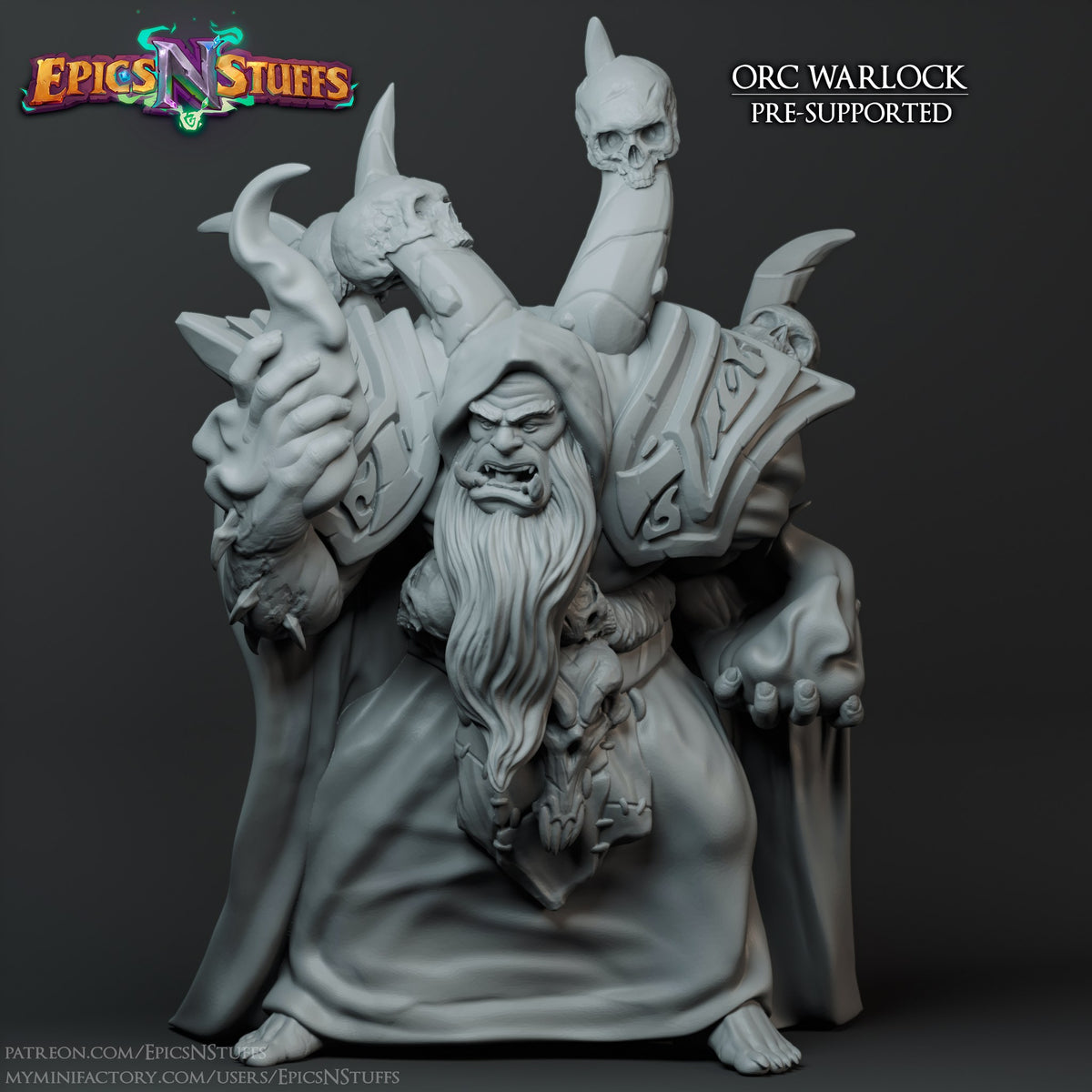 Orc Warlock 3 resin figure