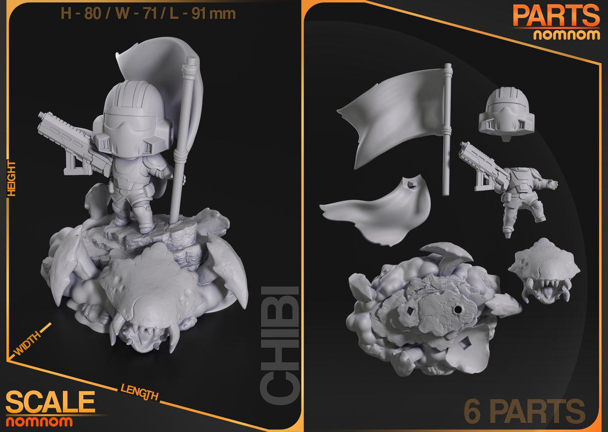 Chibi Helldiver resin figure