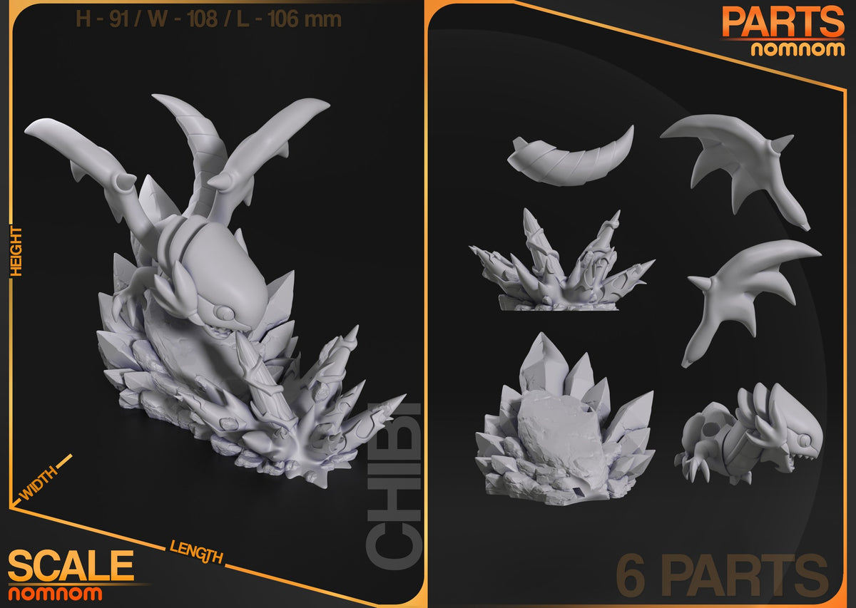 Chibi Blue-Eyes White Dragon resin figure