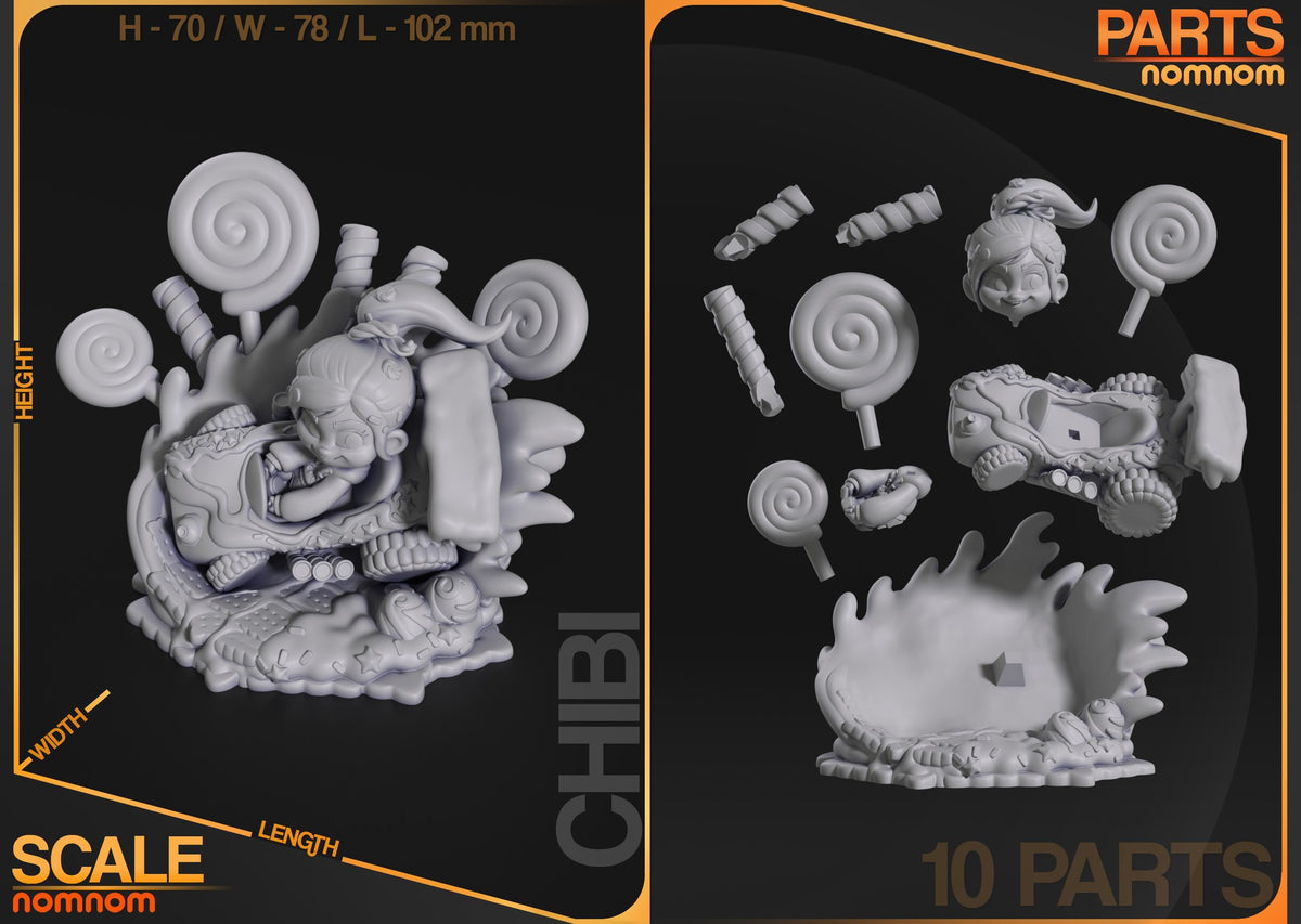 Chibi Vanellope resin figure