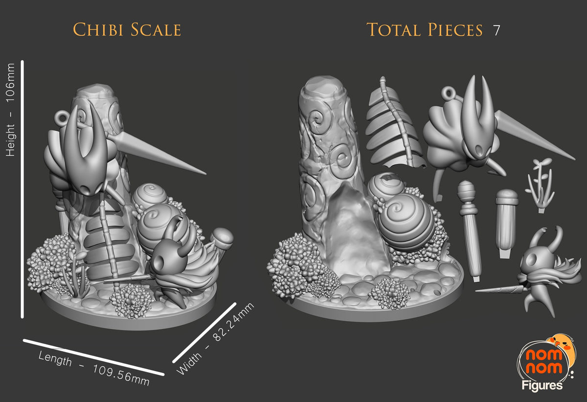 Chibi Knight & Hornet resin figure