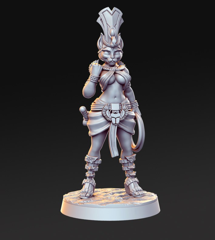 Cathramun resin figure