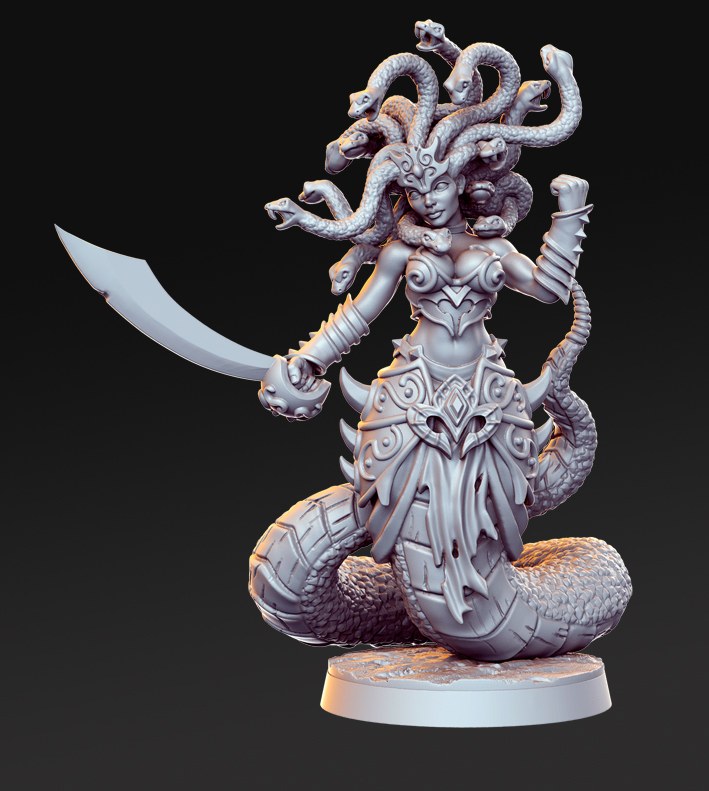 Medusa resin figure