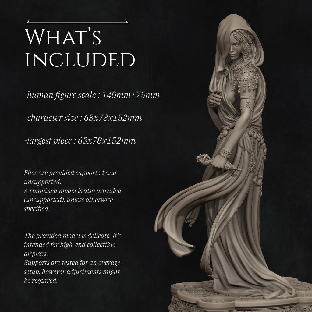 Klotho | 32mm–140mm | 3D Printed Figure | Art Piece | Nerikson | Nerdy Creations