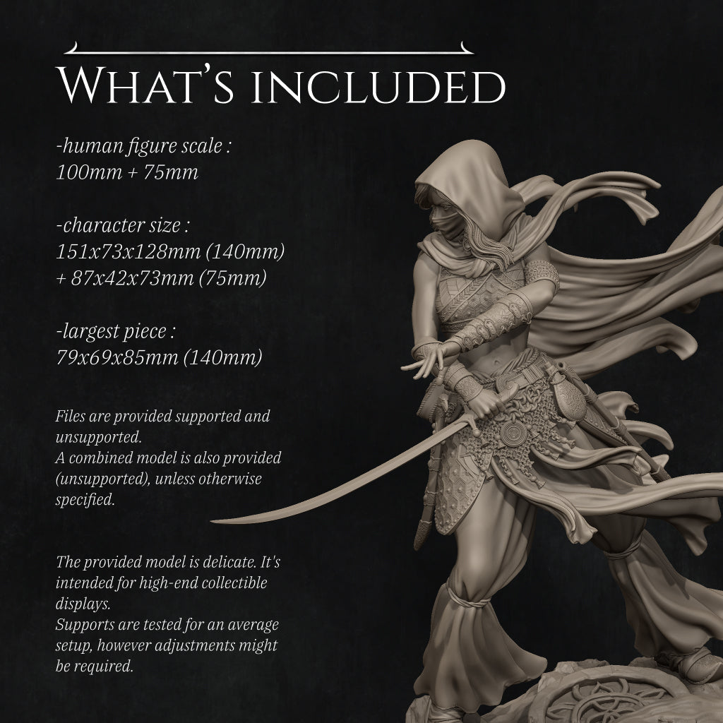 Warrior of the Sands | 32mm–140mm | 3D Printed Figure | Art Piece | Nerikson | Nerdy Creations