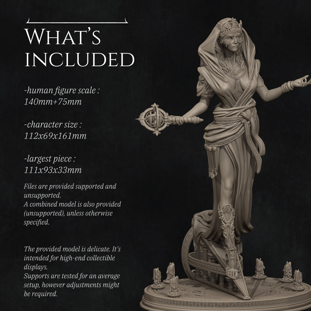 Lakhesis | 32mm–140mm | 3D Printed Figure | Art Piece | Nerikson | Nerdy Creations