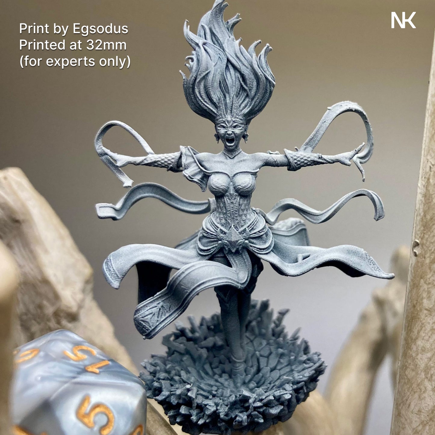Lyndra the Archmage | 32mm–140mm | 3D Printed Figure | Art Piece | Nerikson | Nerdy Creations