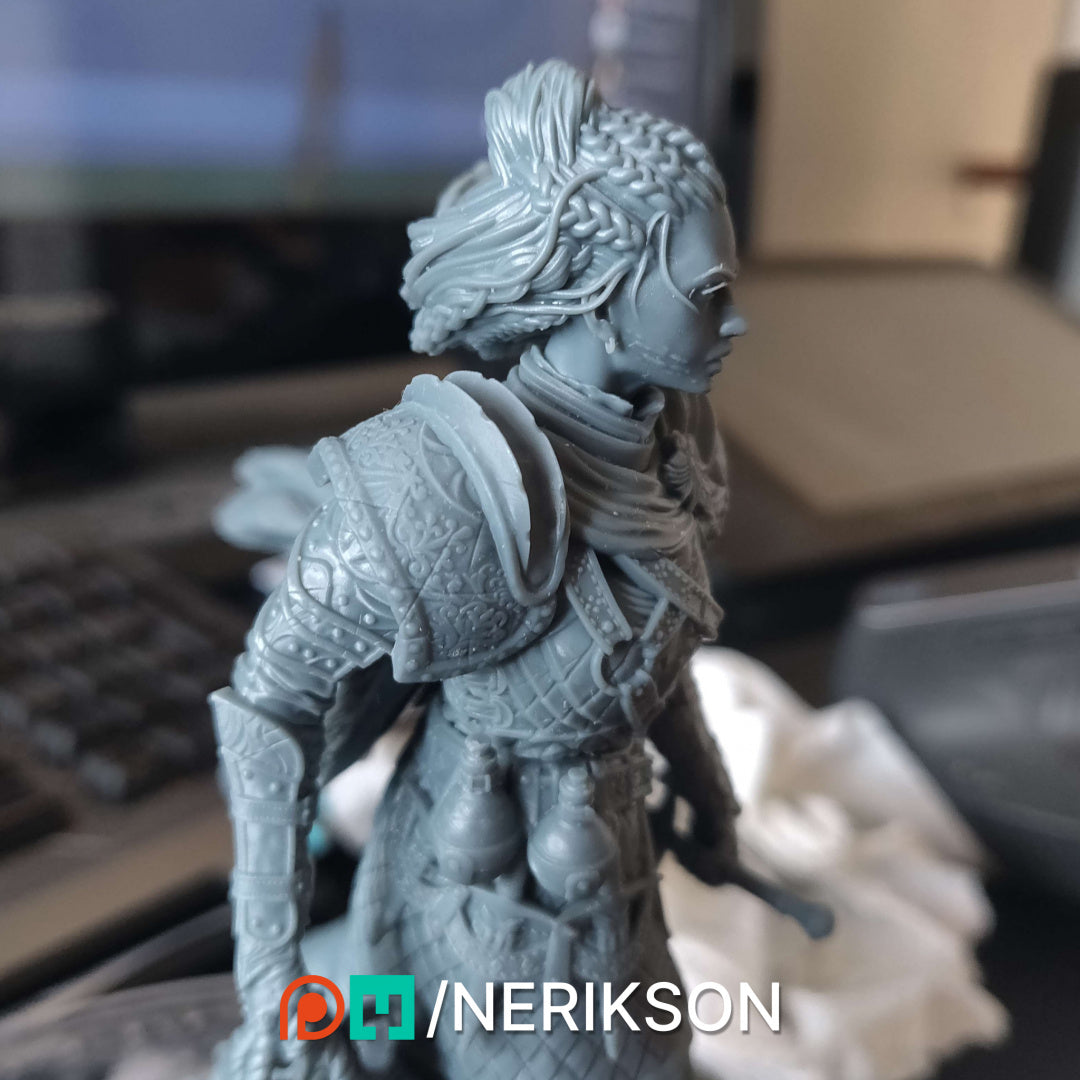 Kalia, the Monster Hunter | 32mm–140mm | 3D Printed Figure | Art Piece | Nerikson | Nerdy Creations