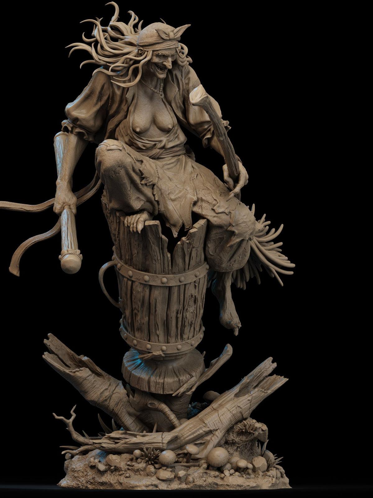 Baba Yaga resin figure