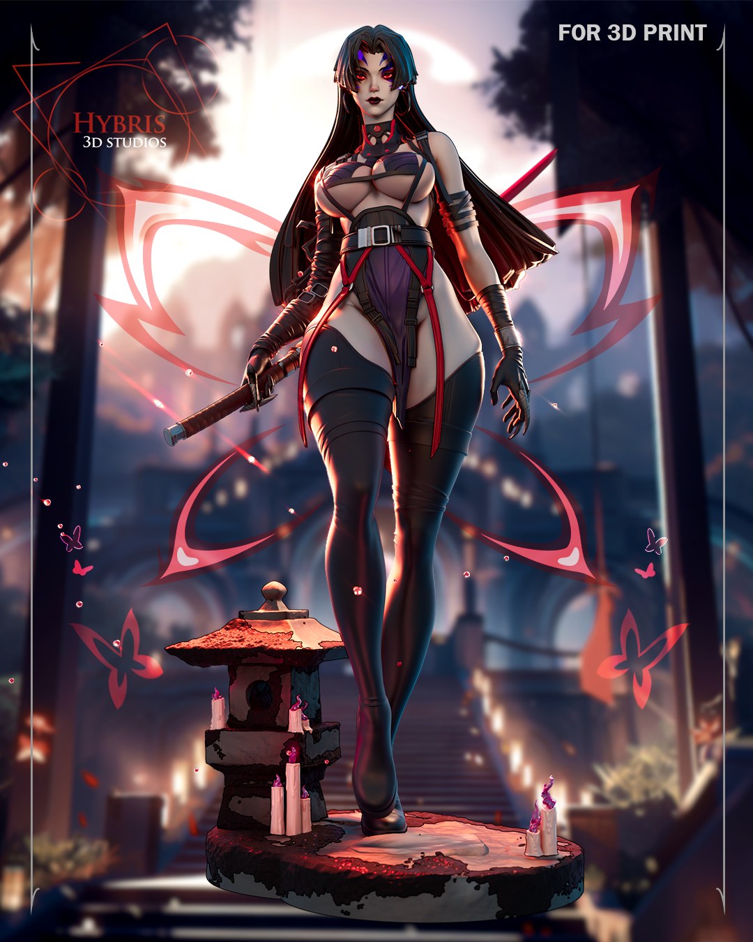 Dark Psylocke resin figure