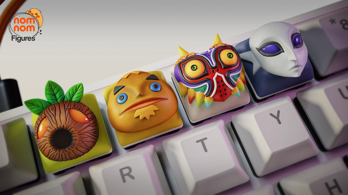 Zelda Masks Keycaps resin figure