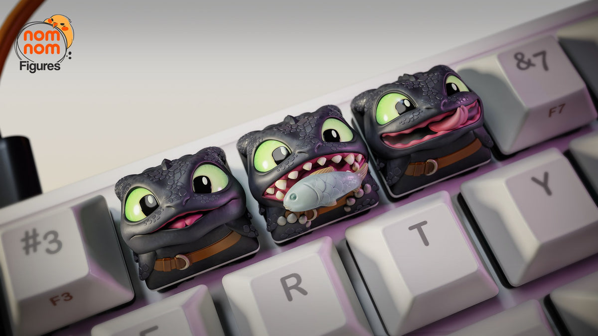 Toothless Keycaps resin figure