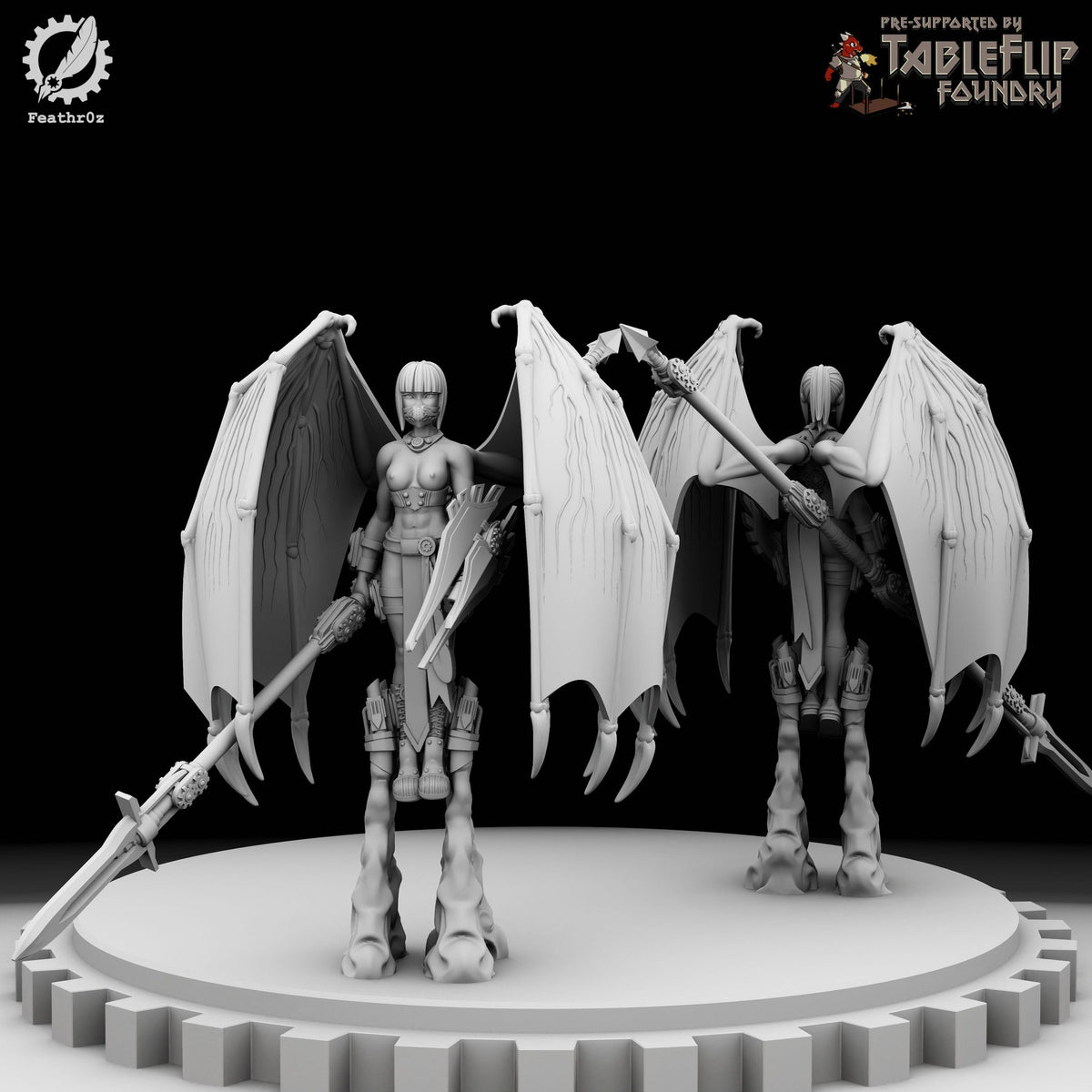 Aurora Vanguard Flying Elite Polearm Squad resin figure